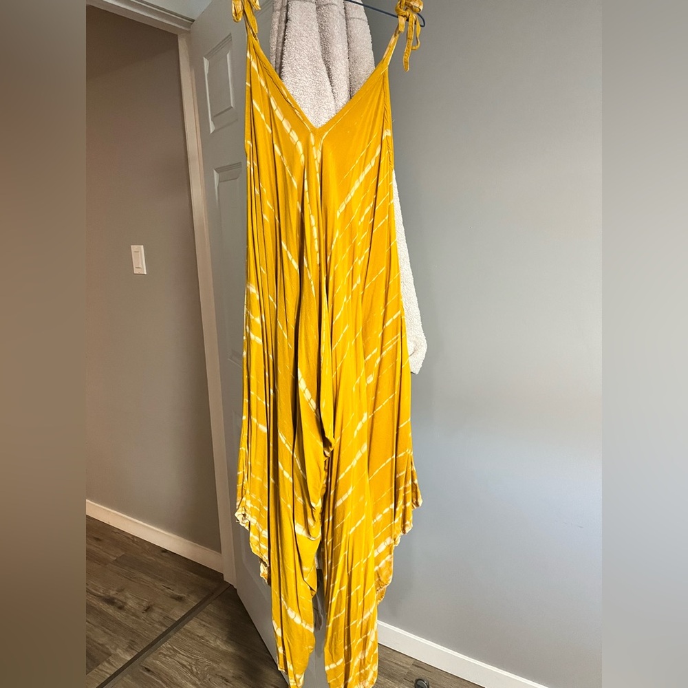 Yellow Striped Romper